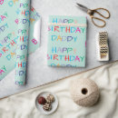 Recherche de papa de joyeux anniversaire papier cadeau Papier d'emballage d'anniversaire