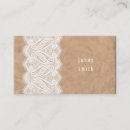 Recherche de dentelle rustique cartes visite Chic