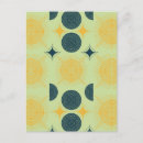 Recherche de lune et étoiles cartes postales Jaune