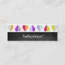Recherche de adolescents cartes visite Babysitter