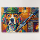 Recherche de chien de chasse puzzles Beagle