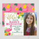 Recherche de aloha partie invitations D'anniversaire de flamant