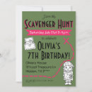 Recherche de partie de chasse au trésor invitations Fille