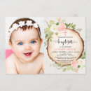 Recherche de blanc rose baptême invitations Feuillage