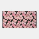 Recherche de pétales roses tapis souris Noir