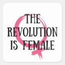 Recherche de symbole féministe autocollants Rose