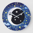 Recherche de lune et étoile horloges Minuit