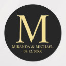 Recherche de initiales mariage autocollants Noir