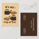 Recherche de tasse de thé cartes visite Rétro