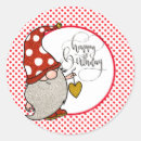 Recherche de lutin mignon autocollants Rouge