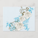 Recherche de fleur stylisée cartes postales Abstrait