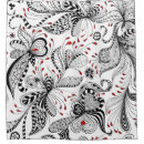 Recherche de motif rouge coeur rideaux douche Mignon