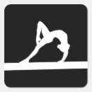 Recherche de la gymnastique de femmes autocollants Silhouette
