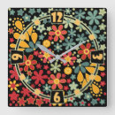 Recherche de motif floral horloges Rouge