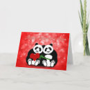 Recherche de panda rouge vœux cartes Illustration