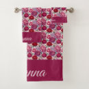 Recherche de vintage floral bain serviettes Violet
