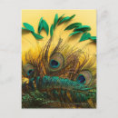 Recherche de plumes paon cartes postales Jaune
