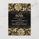 Recherche de 60 ans anniversaire invitations Noir
