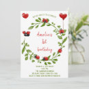 Recherche de rouge de coccinelle anniversaire invitations Aquarelle