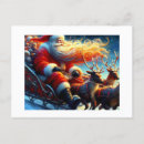 Recherche de père noël traîneau cartes postales Neige