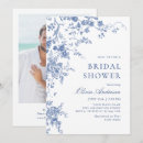 Recherche de toile bridal shower invitations Fleurs bleues