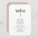 Recherche de libellule rose invitations Aquarelle