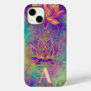 Recherche de fleur de lotus iphone coques Coloré