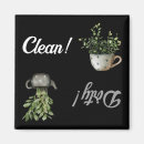 Recherche de signe lave vaisselle propre sale magnets Noir