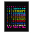 Recherche de tables de multiplications posters Mathématiques