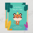 Recherche de tiger anniversaire invitations Jungle