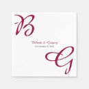 Recherche de burgundy mariage serviettes Monogramme