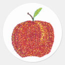 Recherche de pomme jaune autocollants Rouge