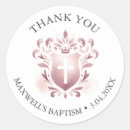 Recherche de roses de baptême autocollants Bébé fille