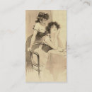 Recherche de beauté vintage cartes visite Cheveux