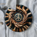 Recherche de mains badges Paix mondiale