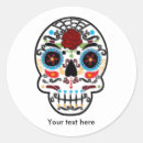 Recherche de crâne de sucre autocollants Halloween