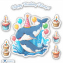Recherche de anniversaire de baleine autocollants Animal