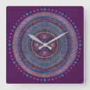 Recherche de style mandala horloges Violet