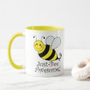 Recherche de abeille de bande dessinée tasses Heureux