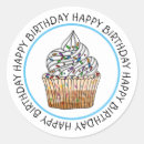 Recherche de cartoon autocollants Fête d'anniversaire