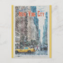 Recherche de new york taxi cartes postales Vintage