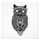 Recherche de hibou blanc posters Noir et blanc