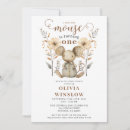 Recherche de souris mignonne invitations Aquarelle