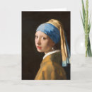 Recherche de peintures par le vermeer vœux cartes Femme