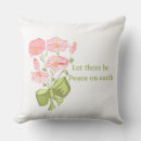 Recherche de paix sur terre coussins Floral