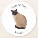 Recherche de chat siamois dessous de verres Animal