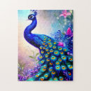 Recherche de beau puzzles Paon