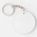 Recherche de qui double logo porteclés Blanc