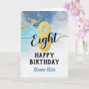 Recherche de 8 ans anniversaire cartes Aquarelle