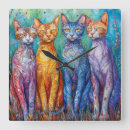 Recherche de chats colorés horloges Mignon